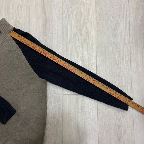 Carbon 2 Cobalt Sweater Men's Medium Sherpa Fleece Lined Full Zip Beige Gray - Picture 11 of 12